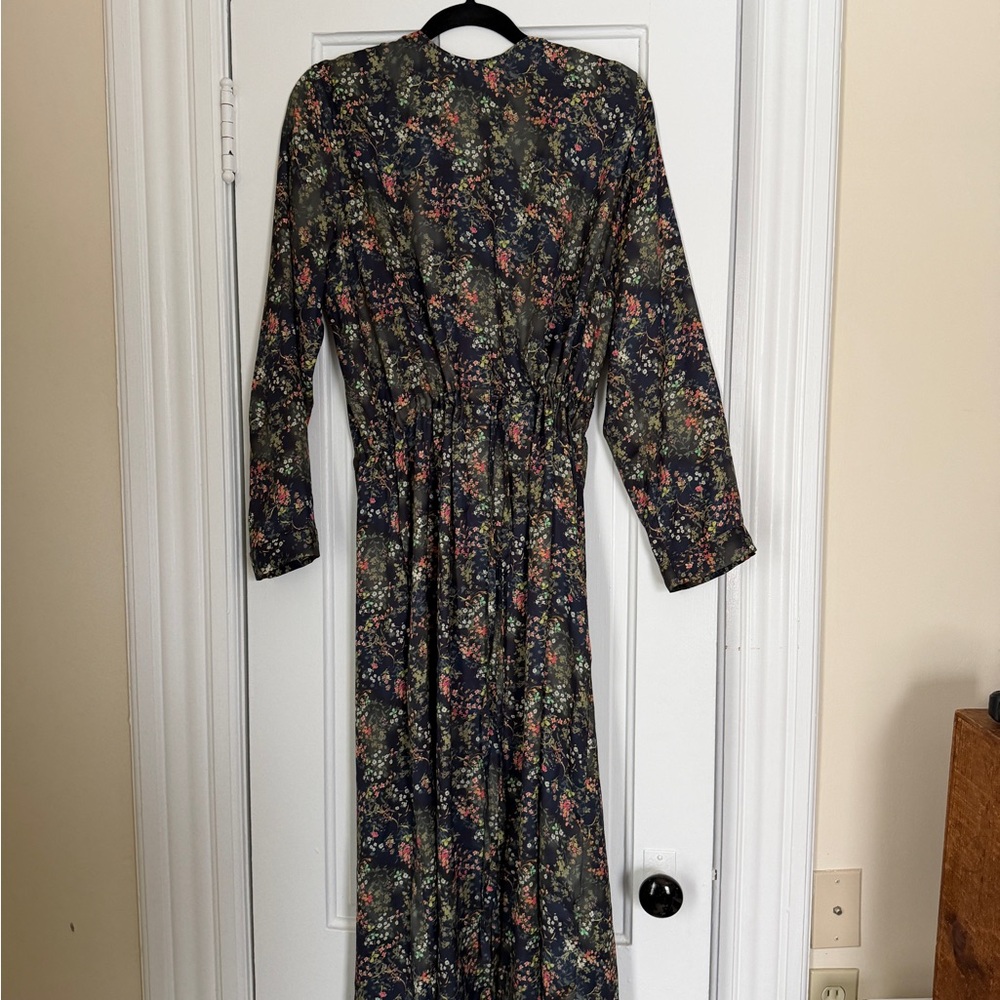 Zara Multicolor Floral Long Sleeve Dress